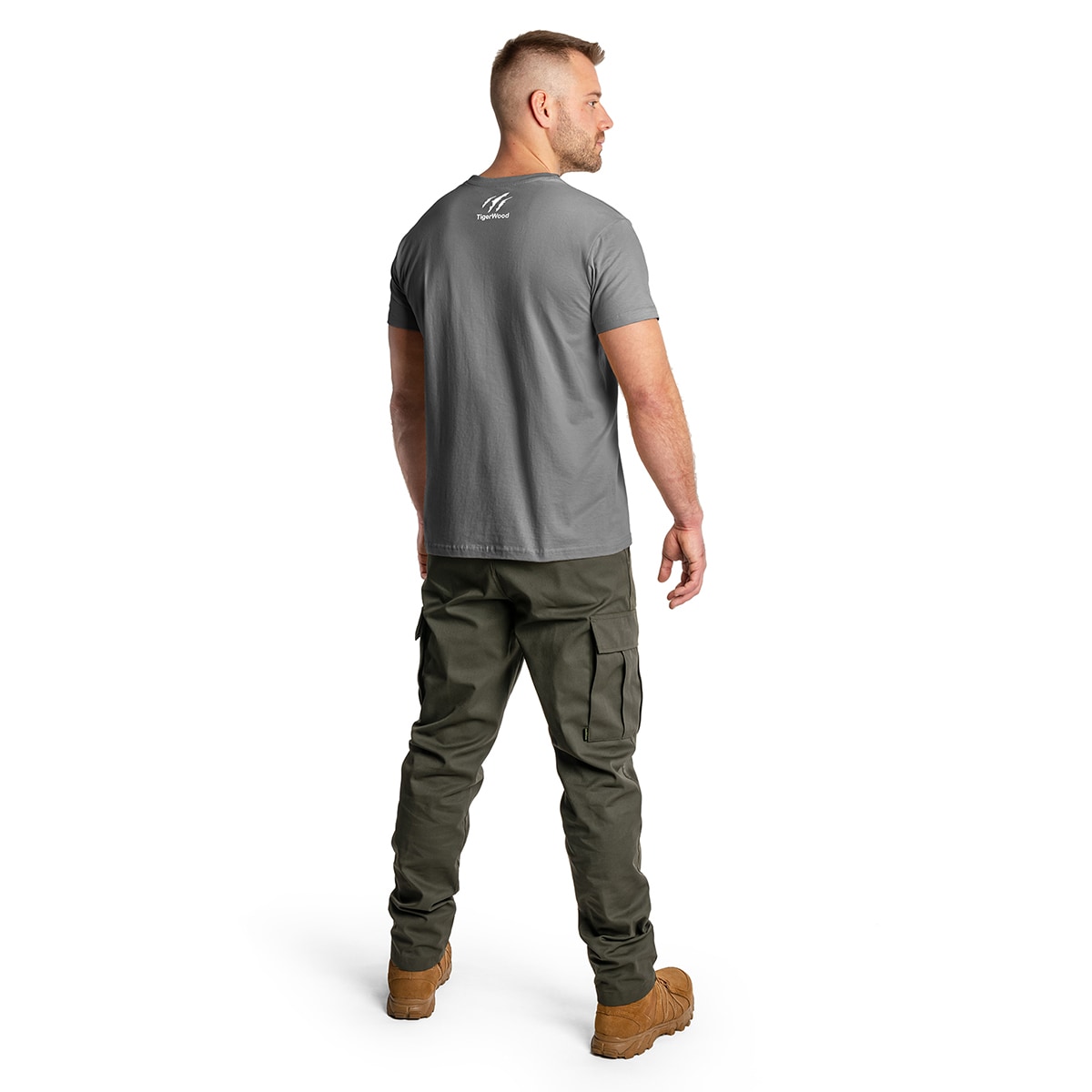 Koszulka T-Shirt TigerWood Róża Wiatrów - Ciemnoszara