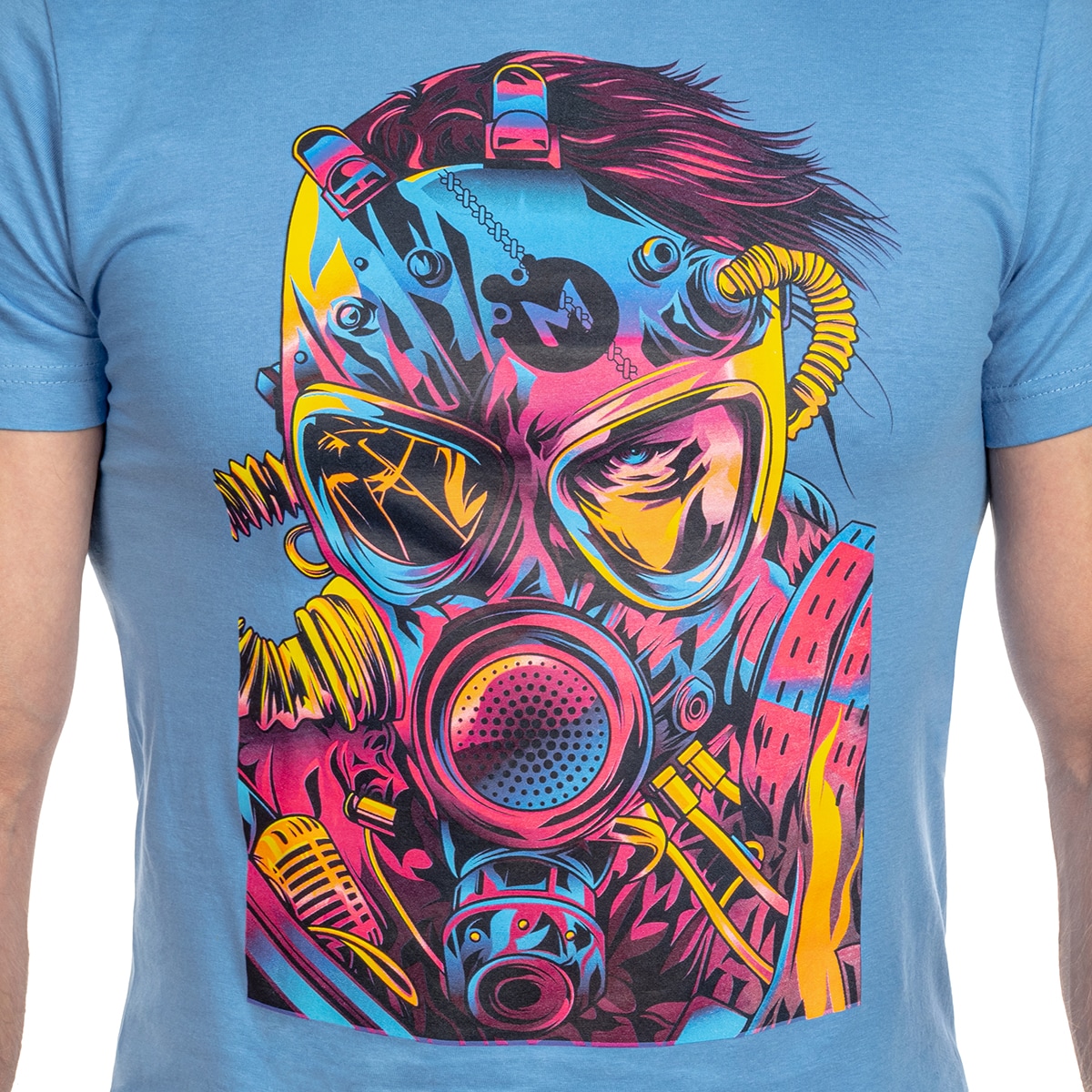 Koszulka T-Shirt Voyovnik Cyberpunk - Niebieska 