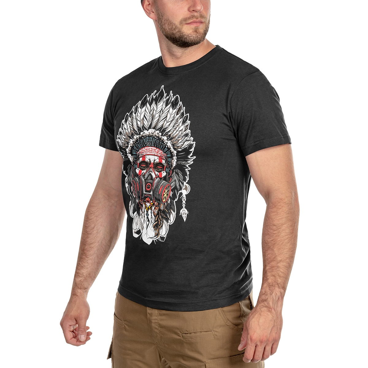 Koszulka T-Shirt Voyovnik Indian Chief - czarna 