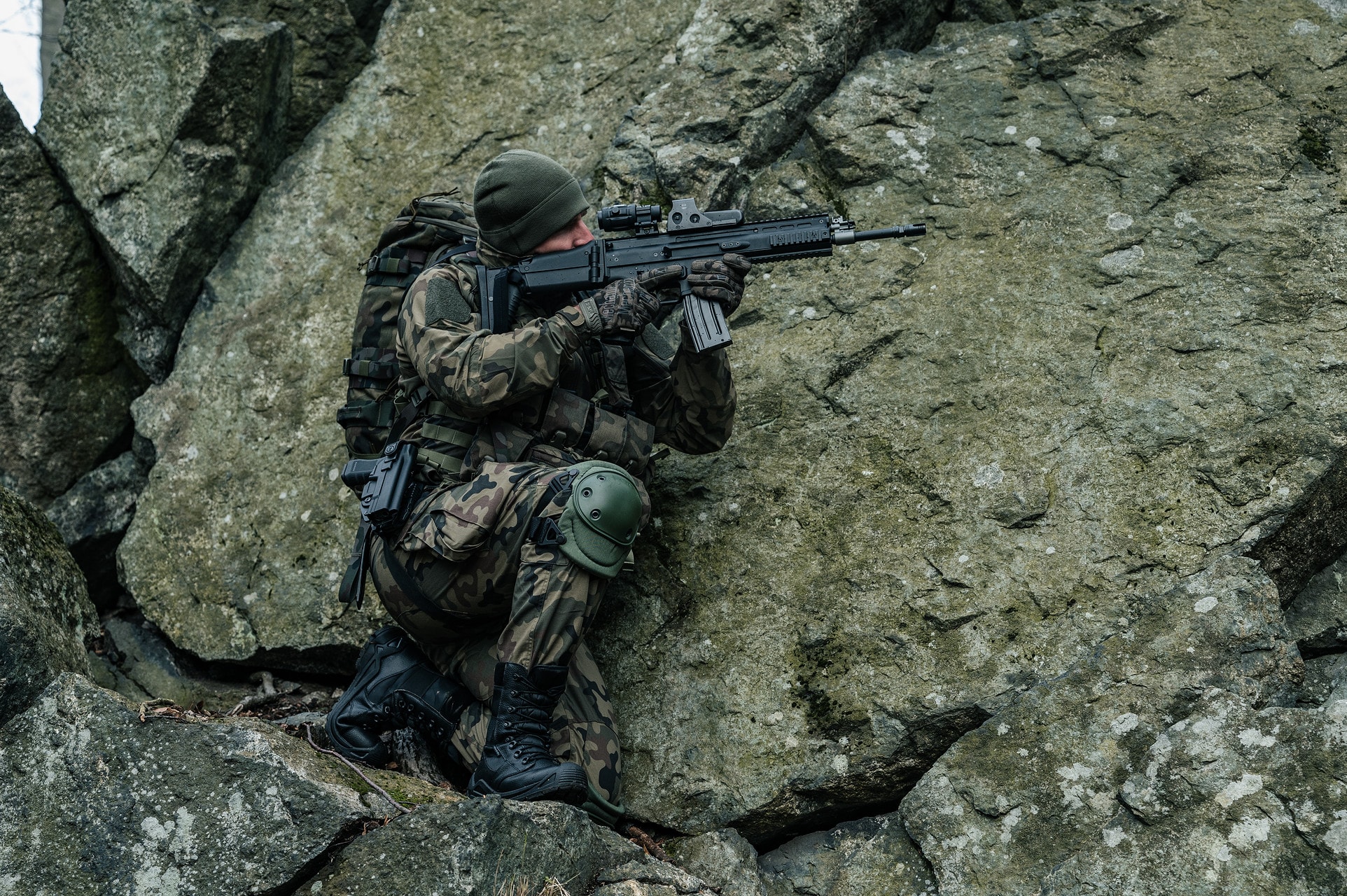 Spodnie mundurowe Helikon-Tex SFU Next PolyCotton Rip-Stop - wz.93 Pantera PL Woodland