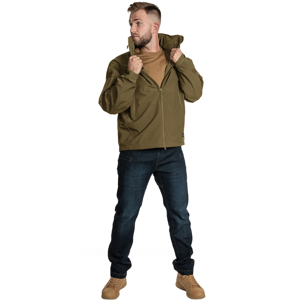 Kurtka Helikon-Tex Gunfighter Softshell Shark Skin Windblocker - Adaptive Green