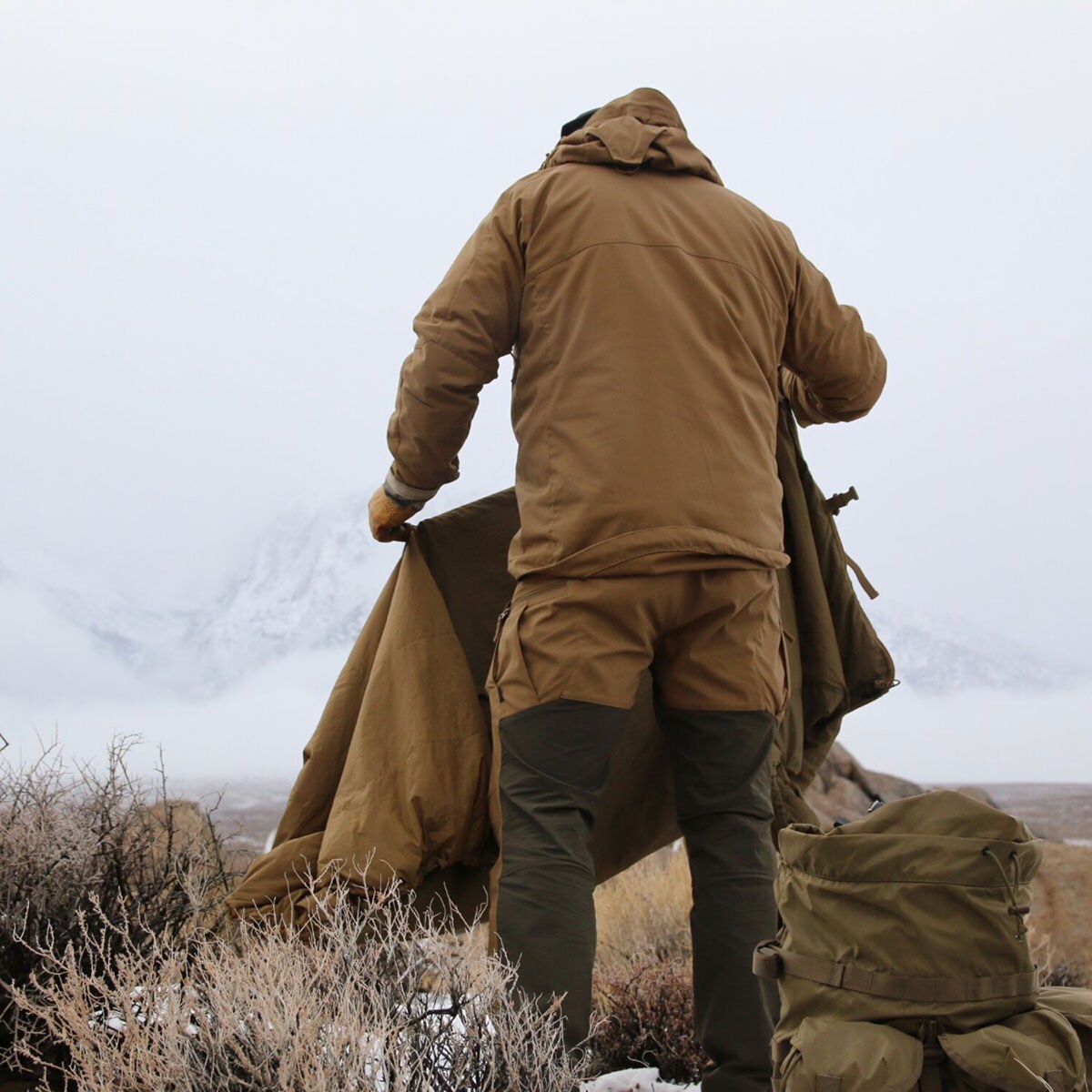 Spodnie Helikon-Tex Hybrid Outback DuraCanvas - Coyote/Taiga Green