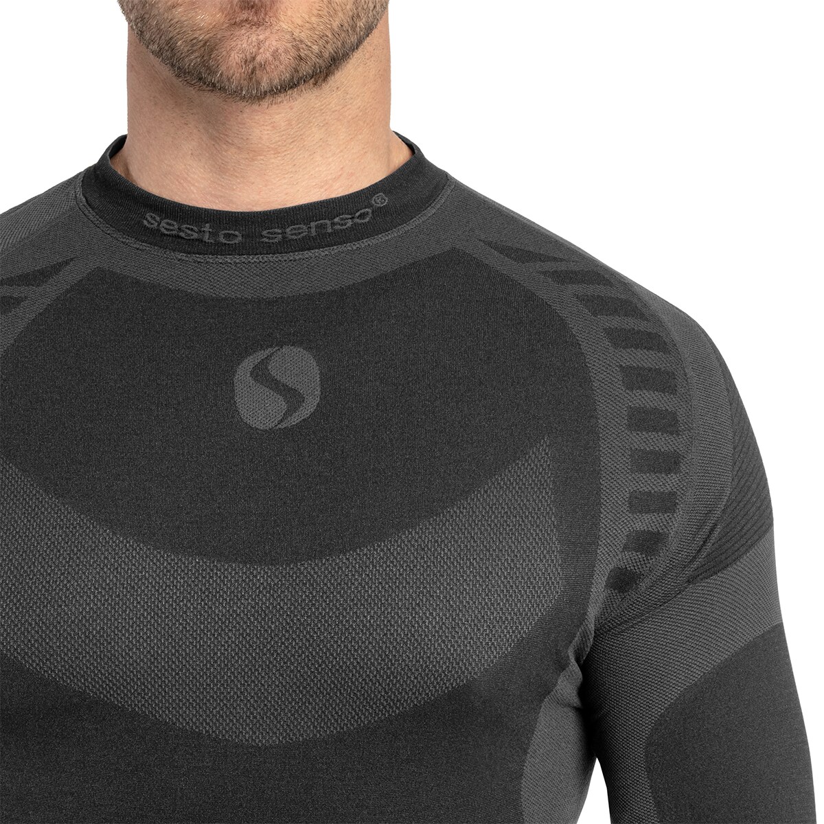 Koszulka termoaktywna z długim rękawem Sesto Senso Thermo Active - Graphit/Black