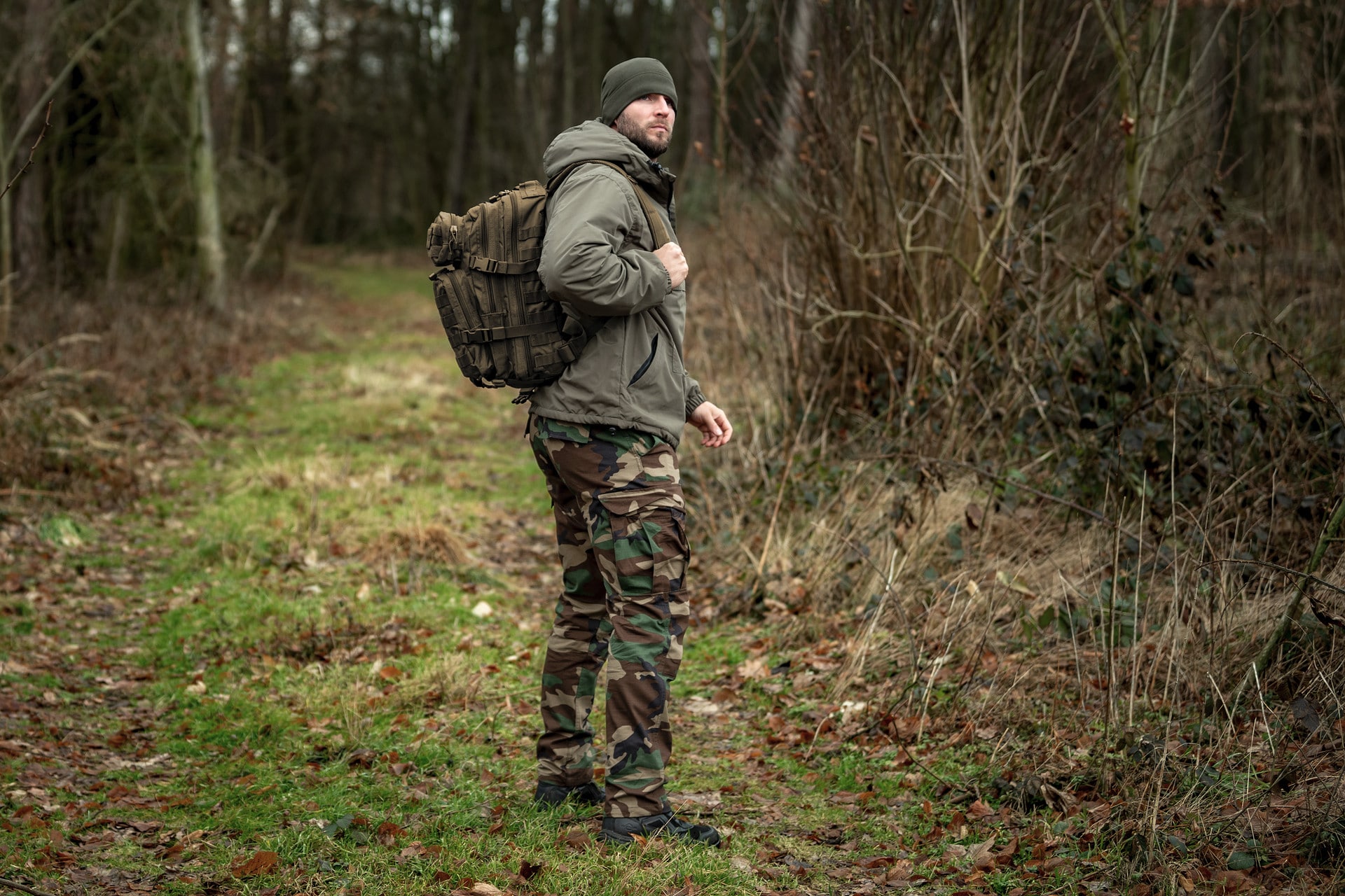 Spodnie wojskowe Mil-Tec Teesar Rip-Stop BDU Slim Fit - Woodland