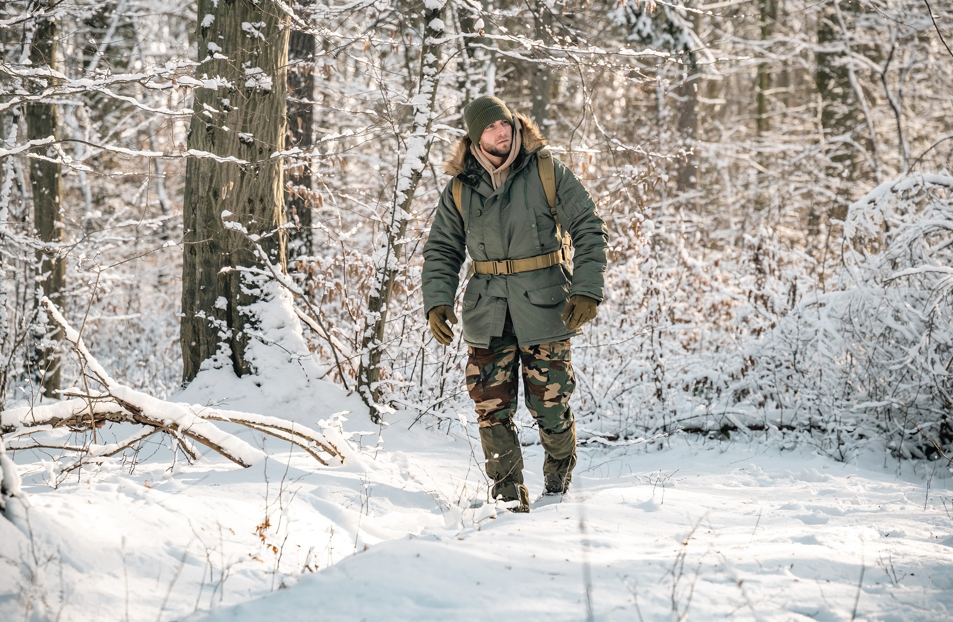 Spodnie wojskowe Mil-Tec Teesar Rip-Stop BDU Slim Fit - Woodland