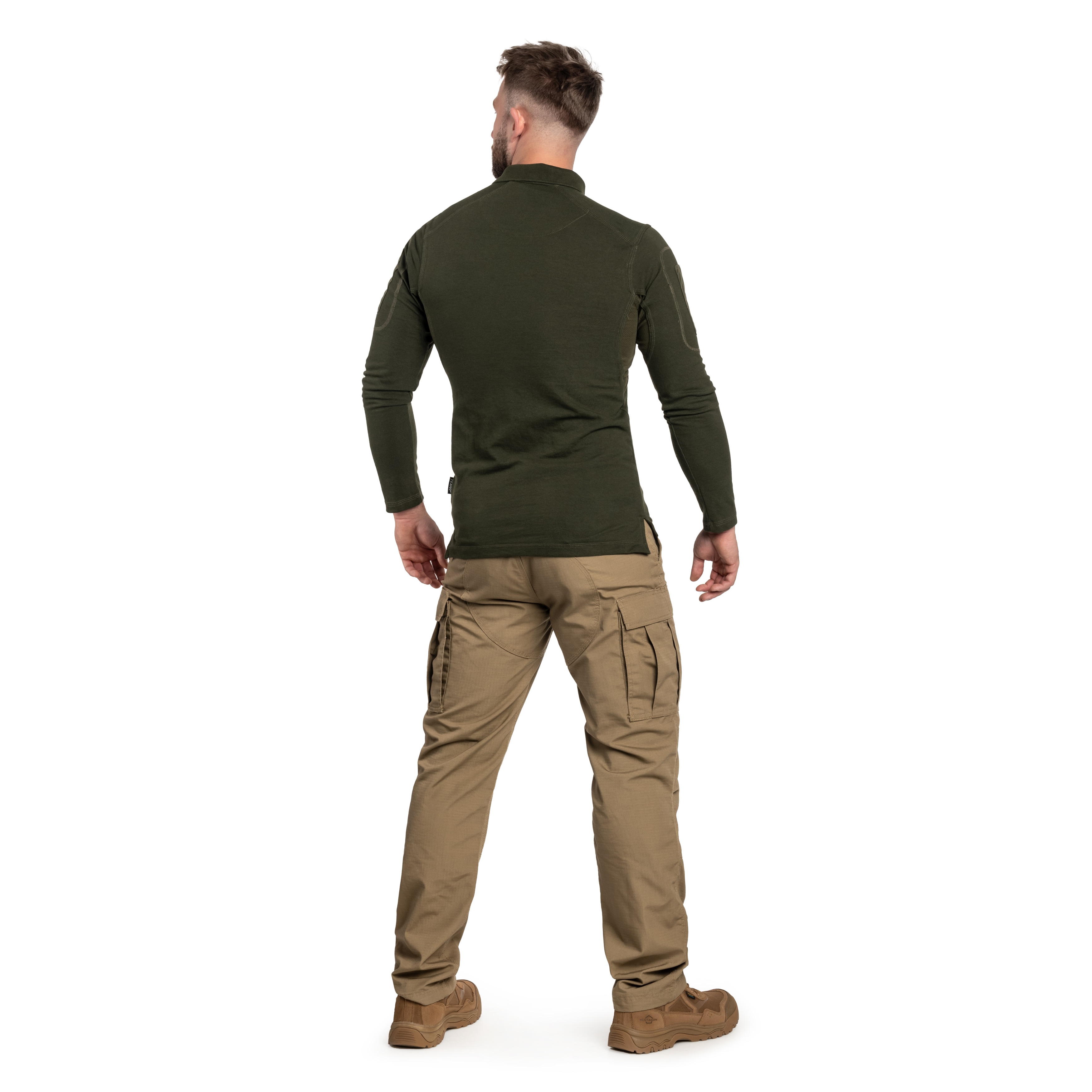 Koszulka polo Texar Elite Pro Long Sleeve - Olive