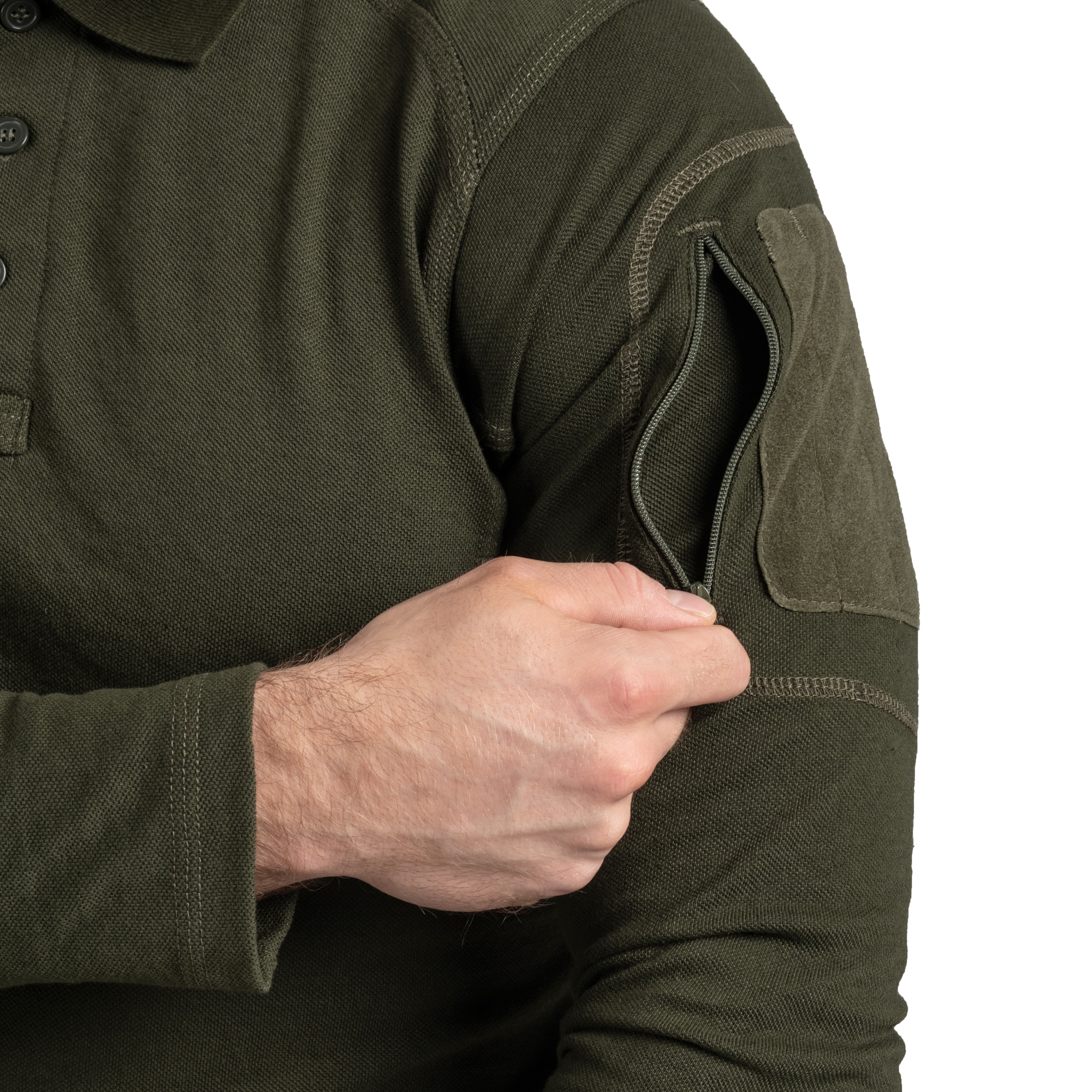 Koszulka polo Texar Elite Pro Long Sleeve - Olive