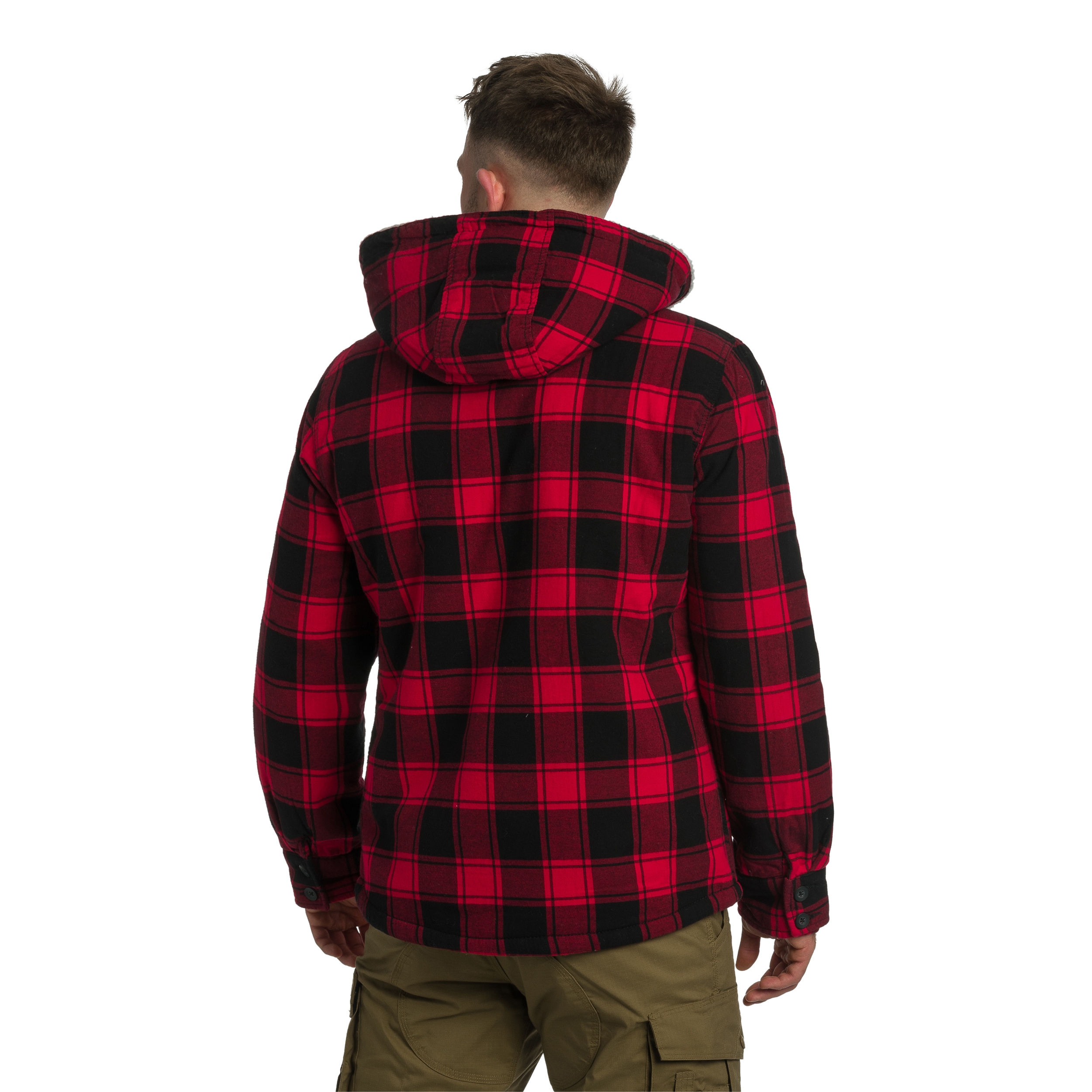 Куртка Brandit Lumberjacket Hooded - Red/Black Checkered