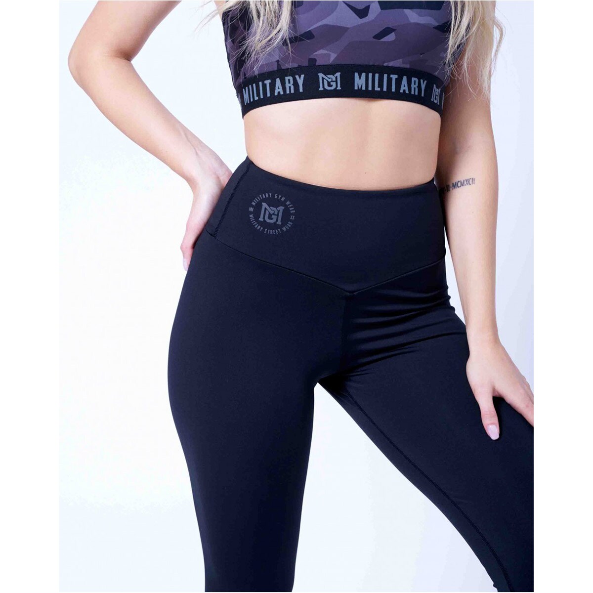 Жіночі спортивні лосини для тренажерного залу Military Gym Wear Sport and Street Bullet тренувальні - чорні