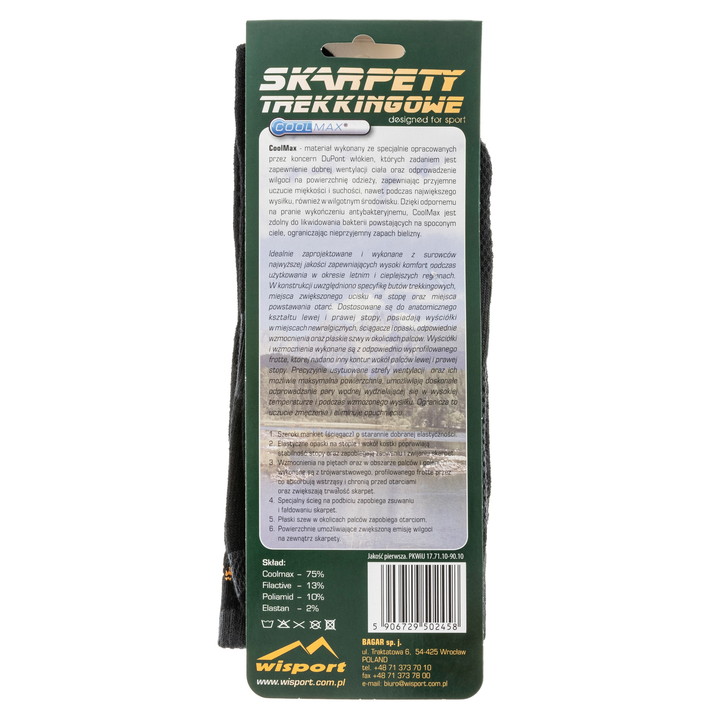 Skarpety Wisport Summer Trekking - Black