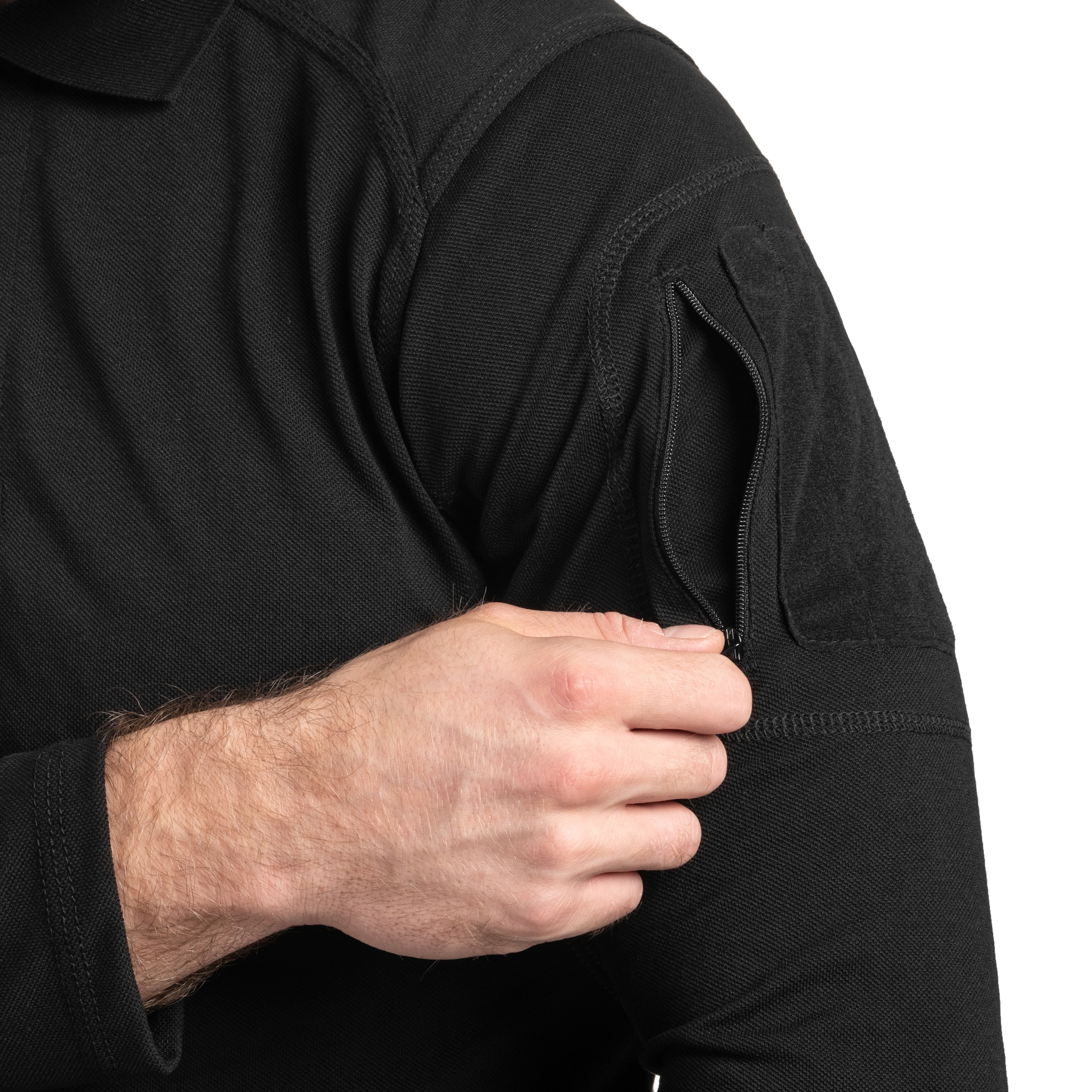 Koszulka polo Texar Elite Pro Long Sleeve - Black