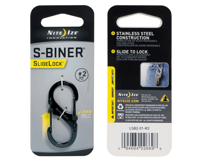 Karabińczyk Nite Ize S-Biner 2 SlideLock Steel Black