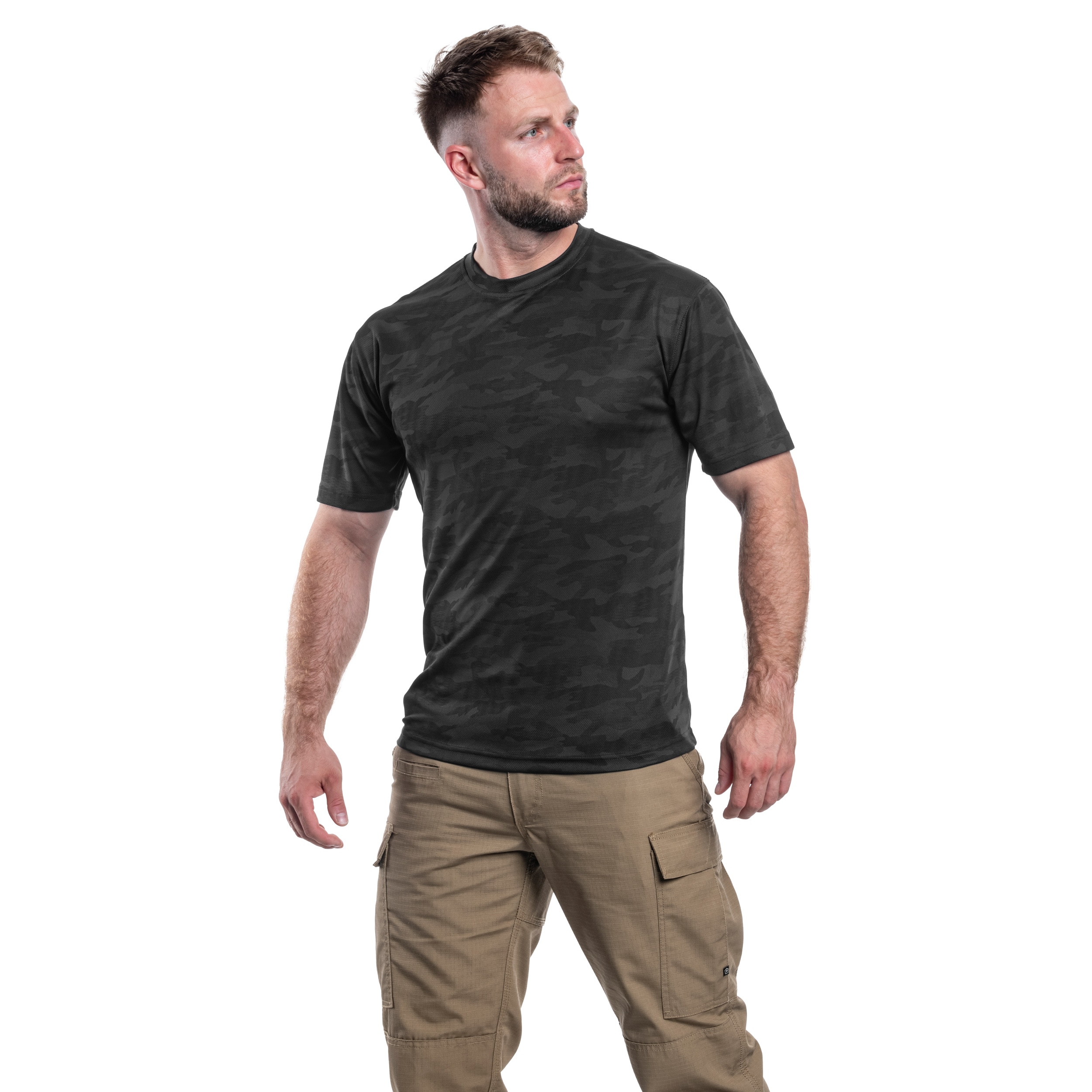 Koszulka termoaktywna Mil-Tec Short Sleeve - Dark Camo