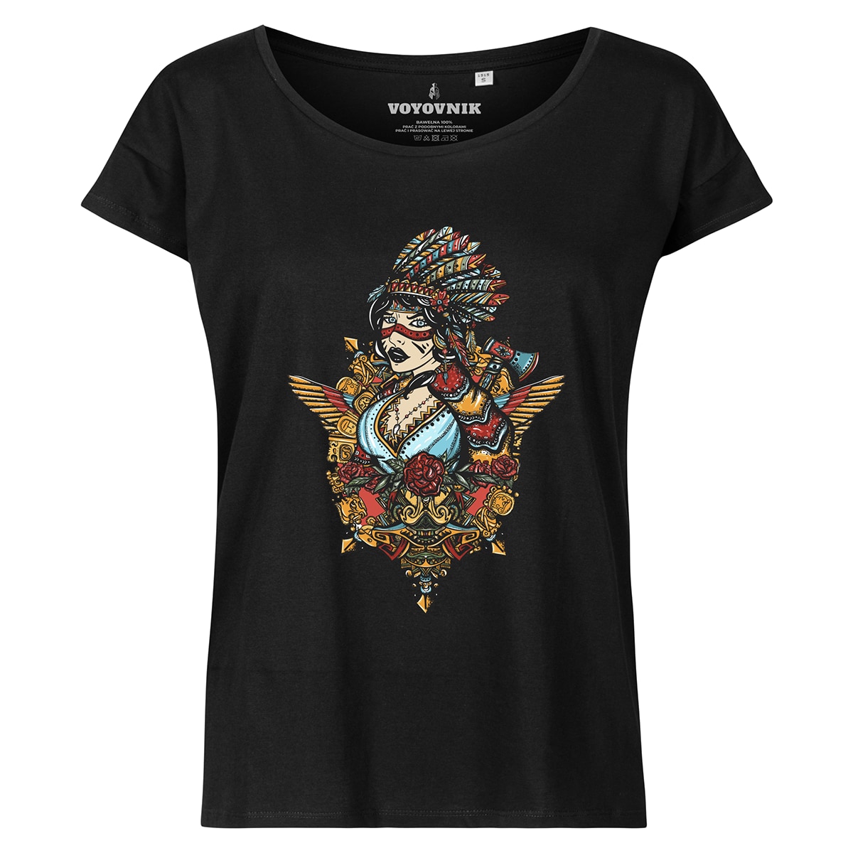 Жіноча футболка Voyovnik Steampunk Chero - чорна