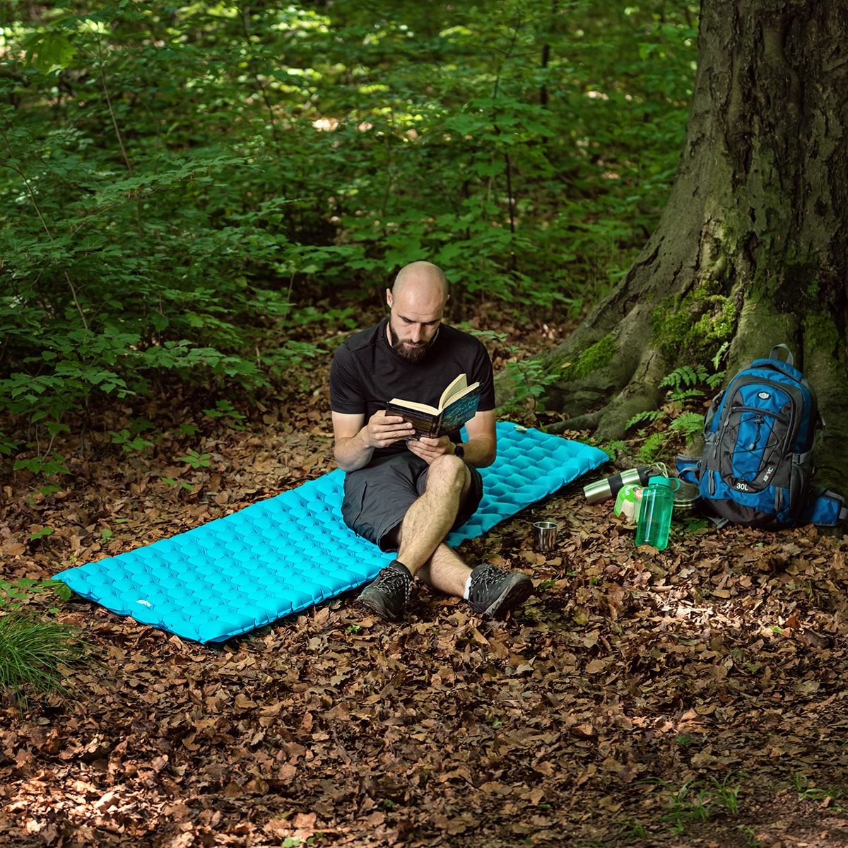 Materac jednoosobowy Nils Camp NC4007 - niebieska