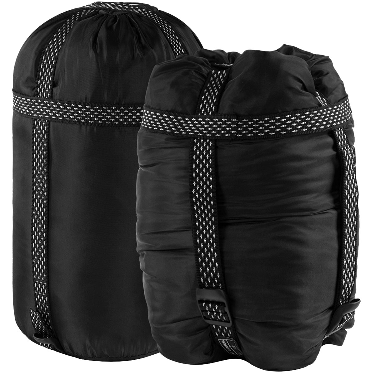 Śpiwór Alpinus Survival 1100 Czarny - lewy