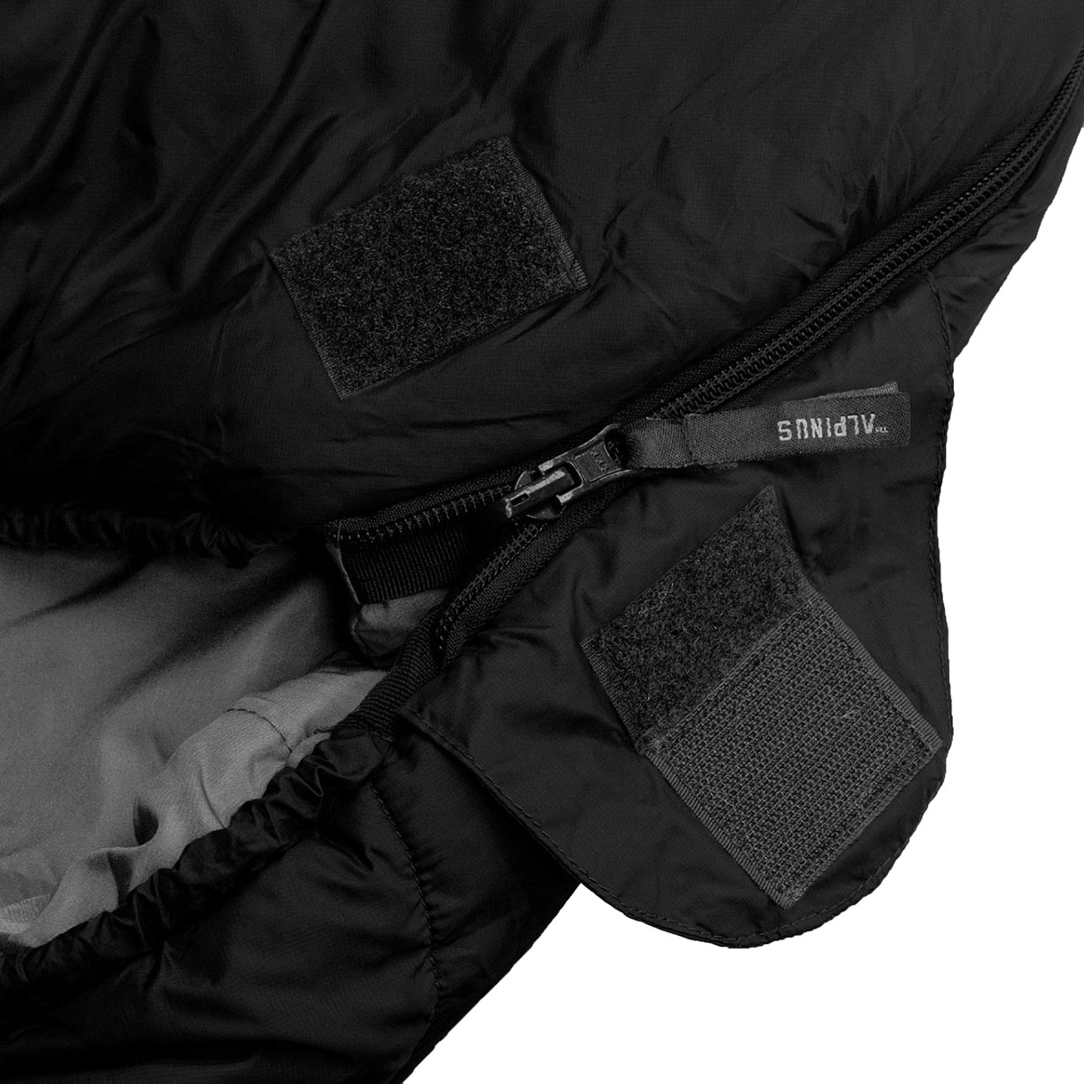 Śpiwór Alpinus Survival 1100 Czarny - lewy