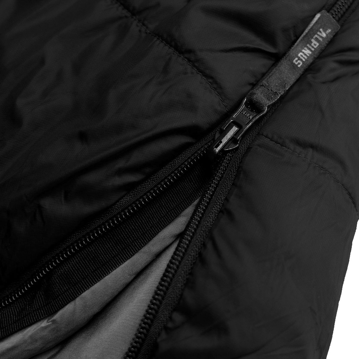 Śpiwór Alpinus Survival 1100 Czarny - lewy