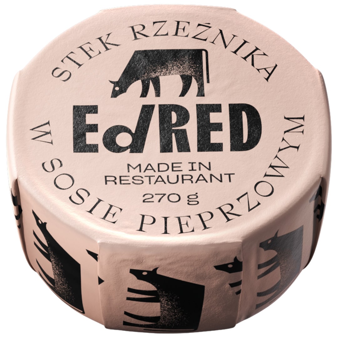 Консервація Ed Red - стейк м'ясний в перцевому соусі 270г