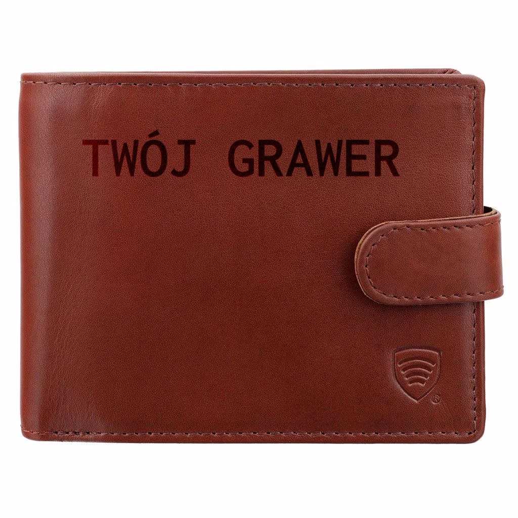 Portfel skórzany Koruma Smart RFID Block - Brązowy