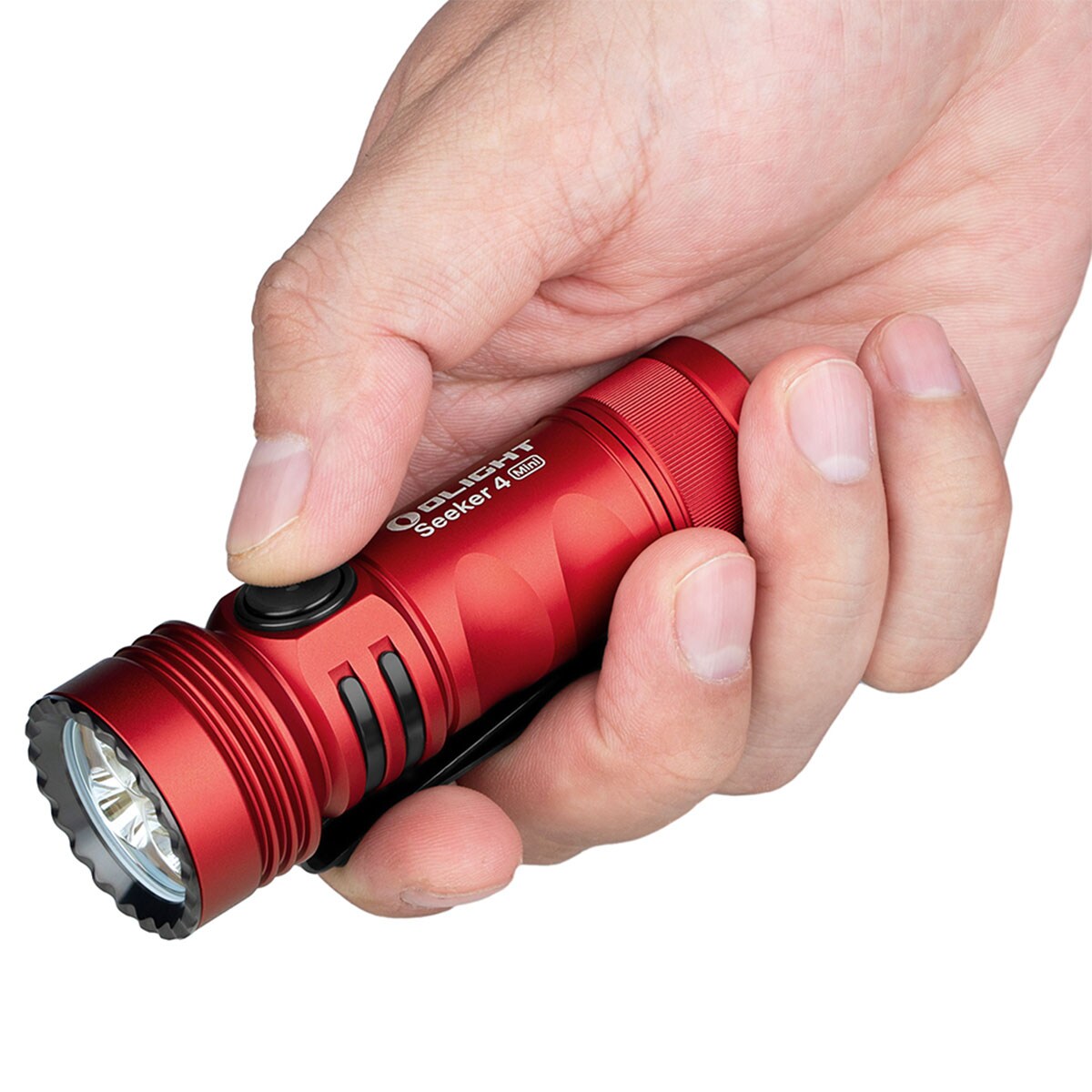 Latarka taktyczna Olight Seeker 4 Mini Cool White Red - 1200 lumenów