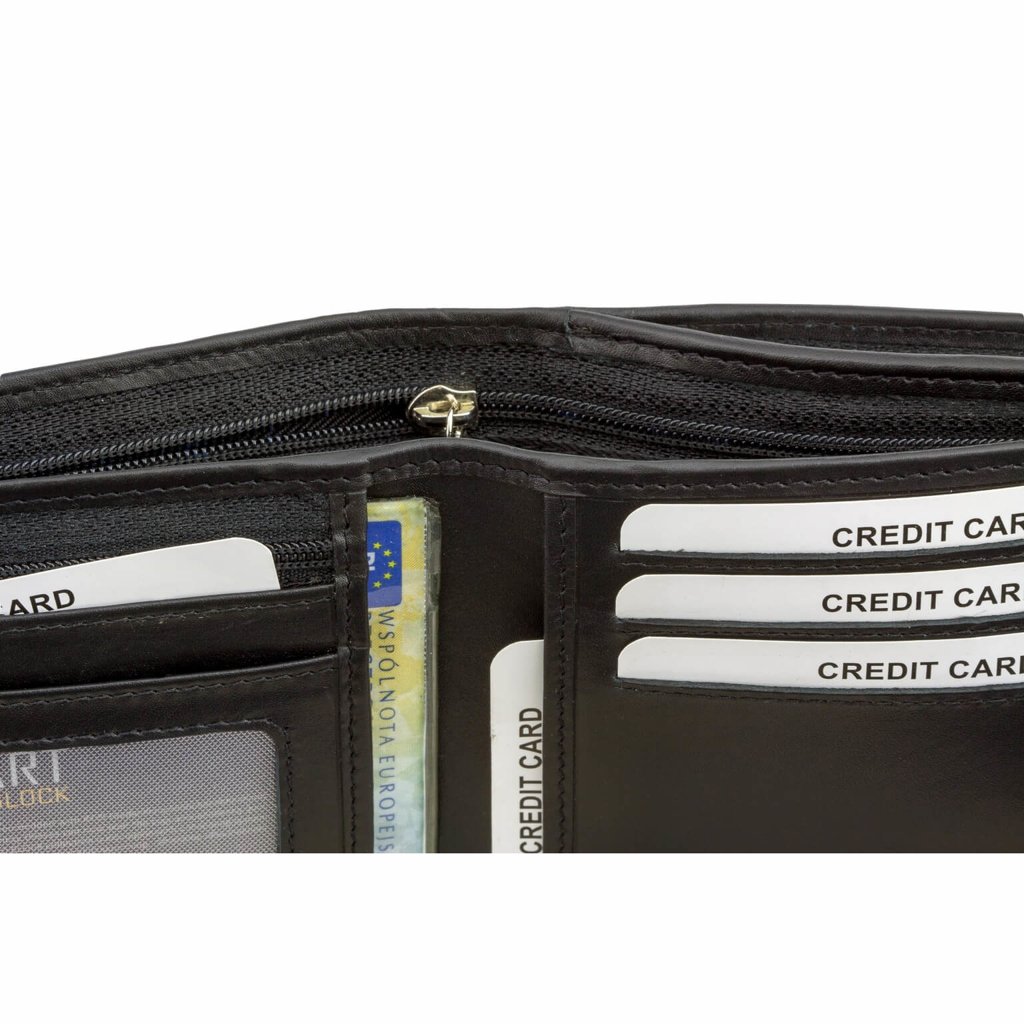 Portfel skórzany Koruma Smart RFID Block - Black