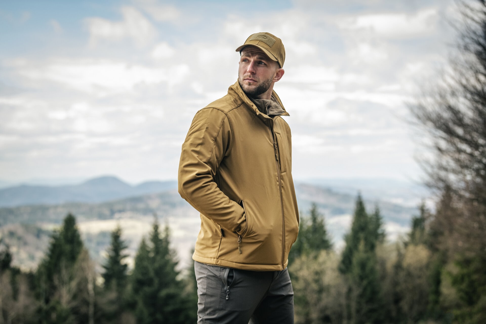 Kurtka Highlander Outdoor Odin Softshell - Tan