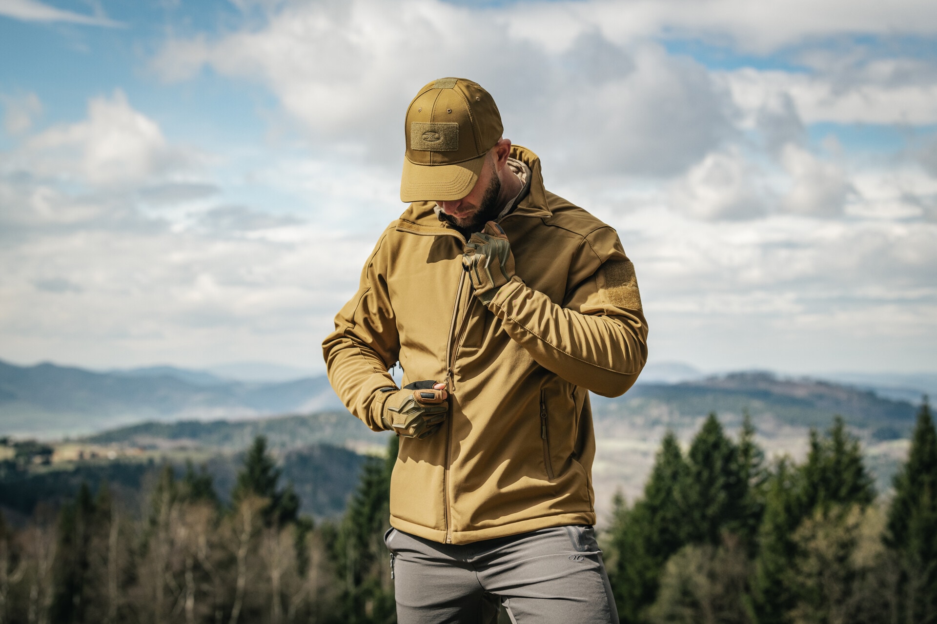 Kurtka Highlander Outdoor Odin Softshell - Tan
