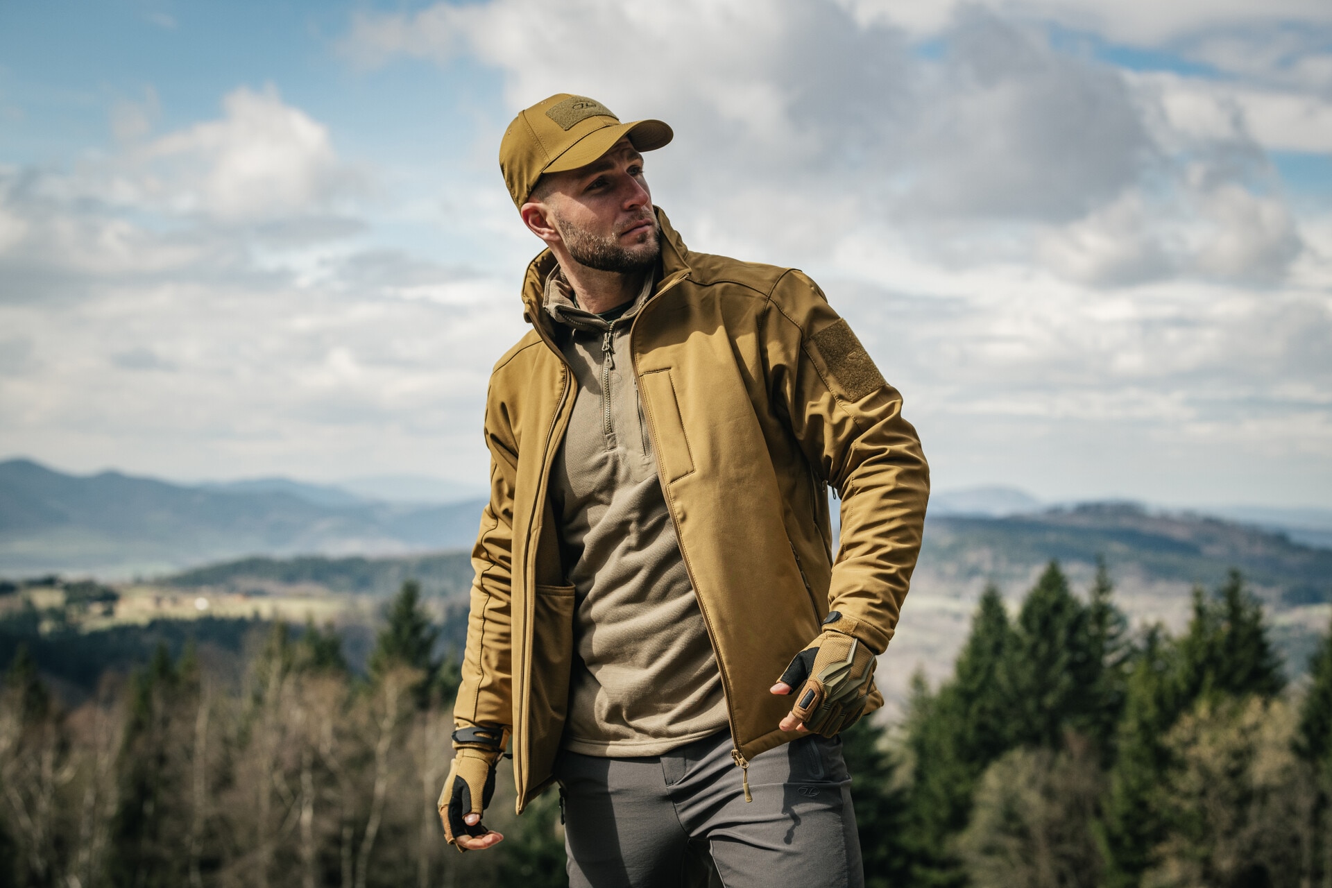 Kurtka Highlander Outdoor Odin Softshell - Tan