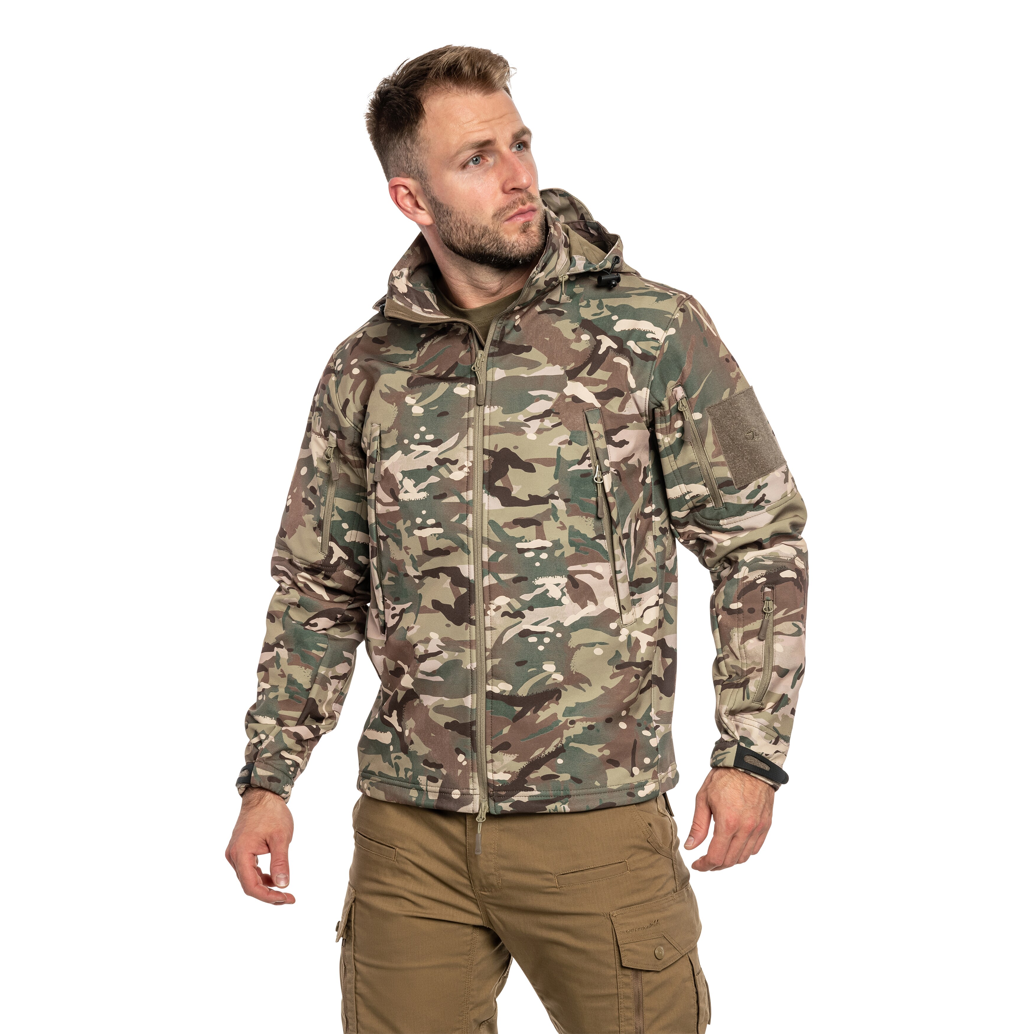 Kurtka Highlander Forces Tactical Softshell - Arid MC Camo