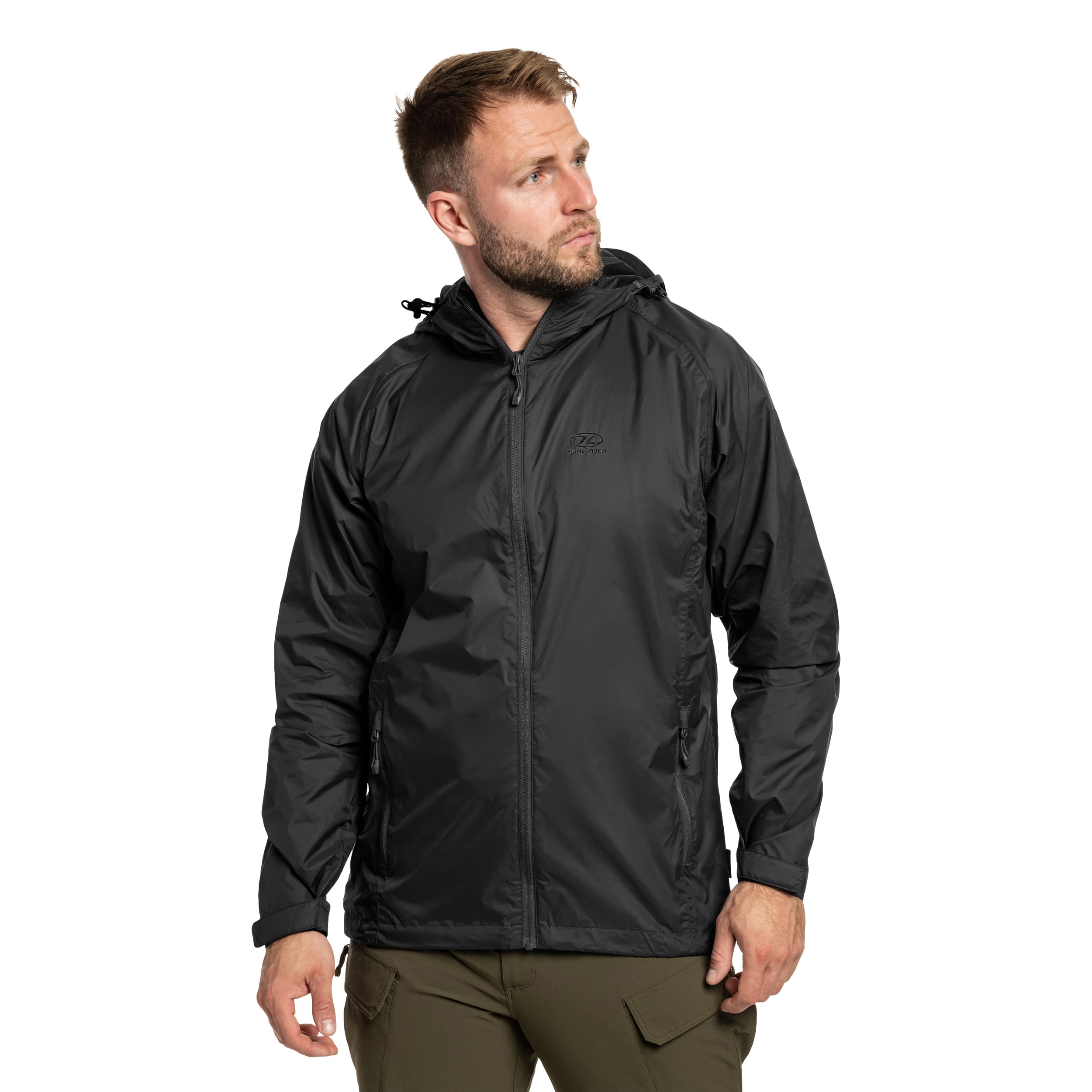 Kurtka Highlander Outdoor Stow & Go Pack Away V2 - Black