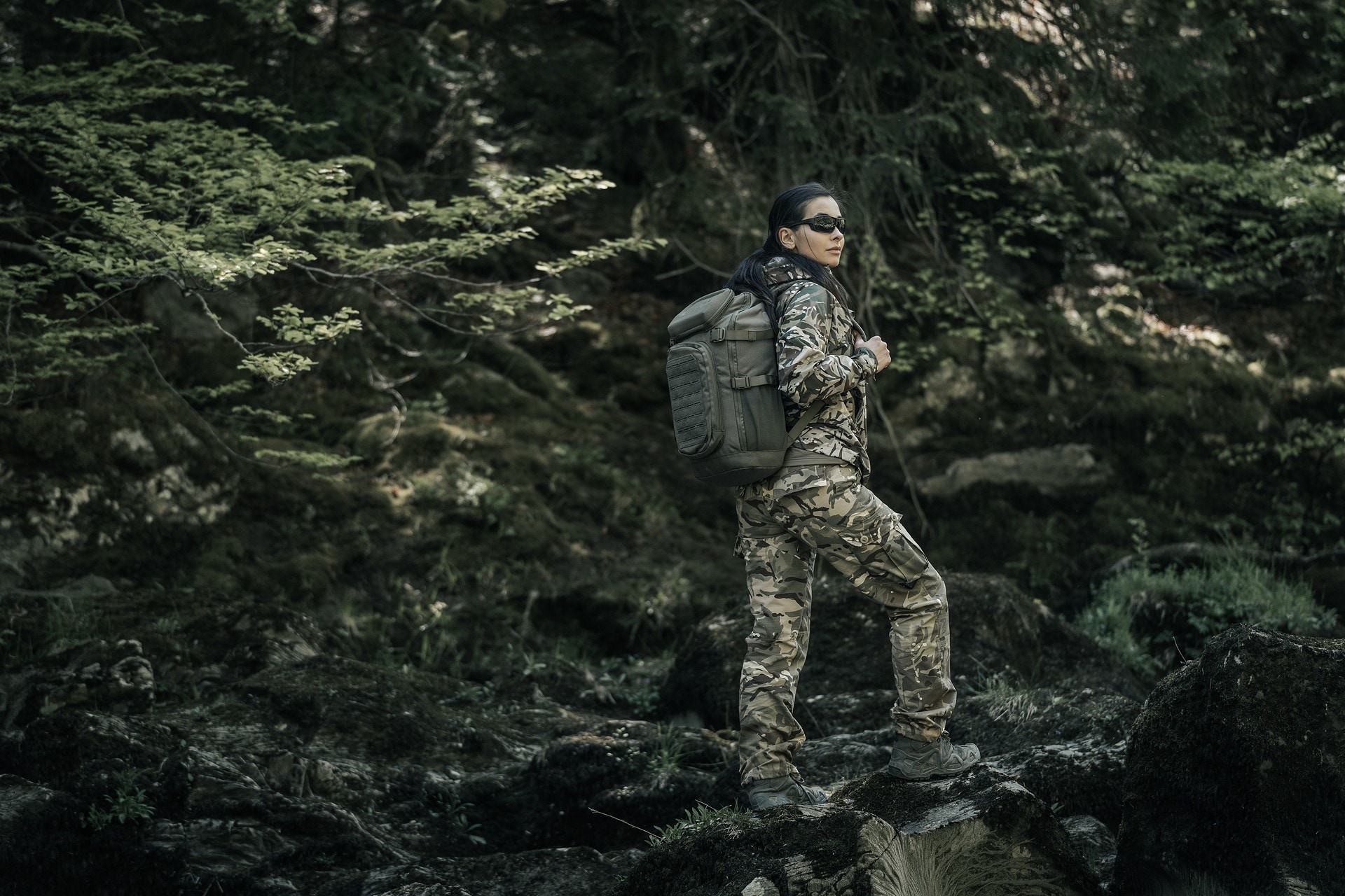 Spodnie Highlander Forces Elite Rip-Stop Combat Trousers - Arid MC Camo