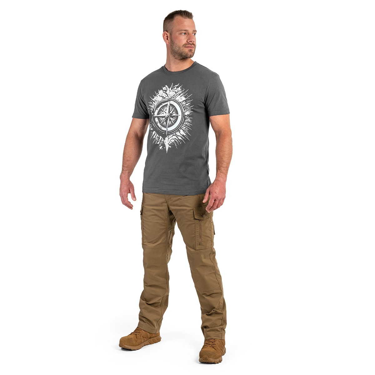 Koszulka T-shirt Voyovnik The Traveller's Guide - Szara