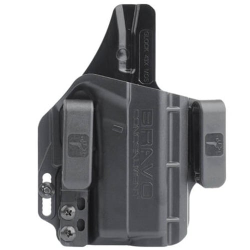 Кобура IWB права Bravo Concealation для пістолетів Glock 43, 43X, 43X MOS - Чорна