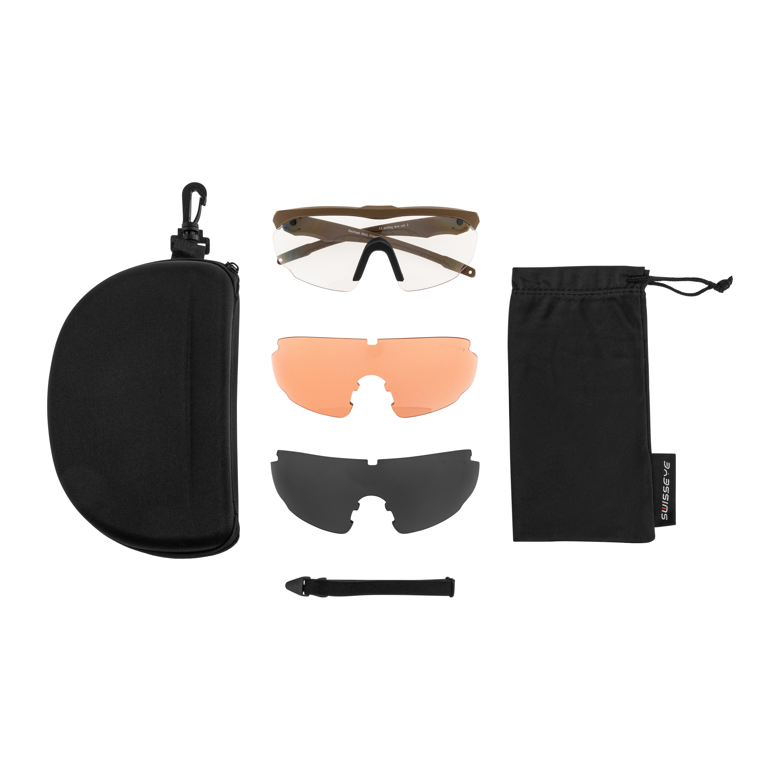 Okulary taktyczne SwissEye Blackhawk - Coyote