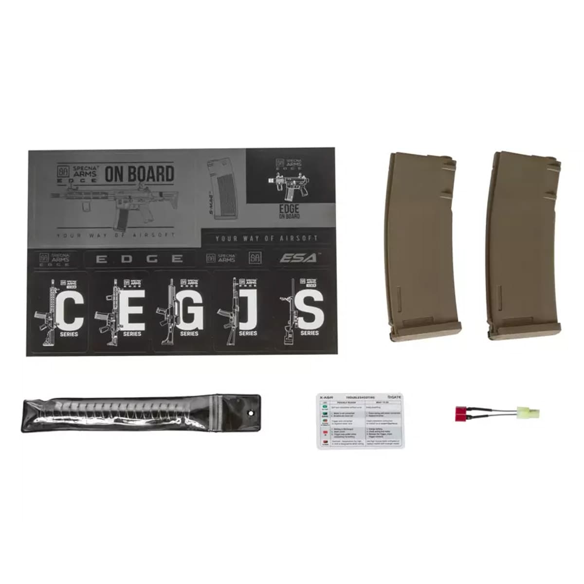 Karabinek szturmowy AEG Specna Arms RRA & SI SA-E17-L Edge - Light Ops Stock - Half-Tan