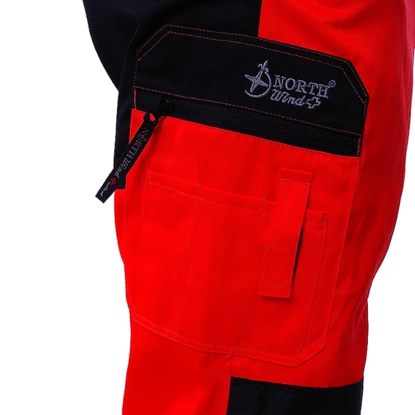Spodnie medyczne NorthWind letnie PRM - Czerwone fluorescencyjne