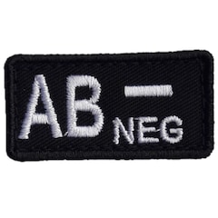 Emblemat Haasta grupa krwi AB Rh- Black