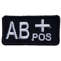 Emblemat Haasta grupa krwi AB Rh+ Black