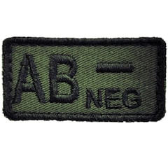 Emblemat Haasta grupa krwi AB Rh- Olive