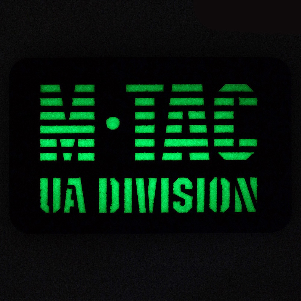 Флуоресцентна нашивка M-Tac UA Division Laser Cut - Black/GID