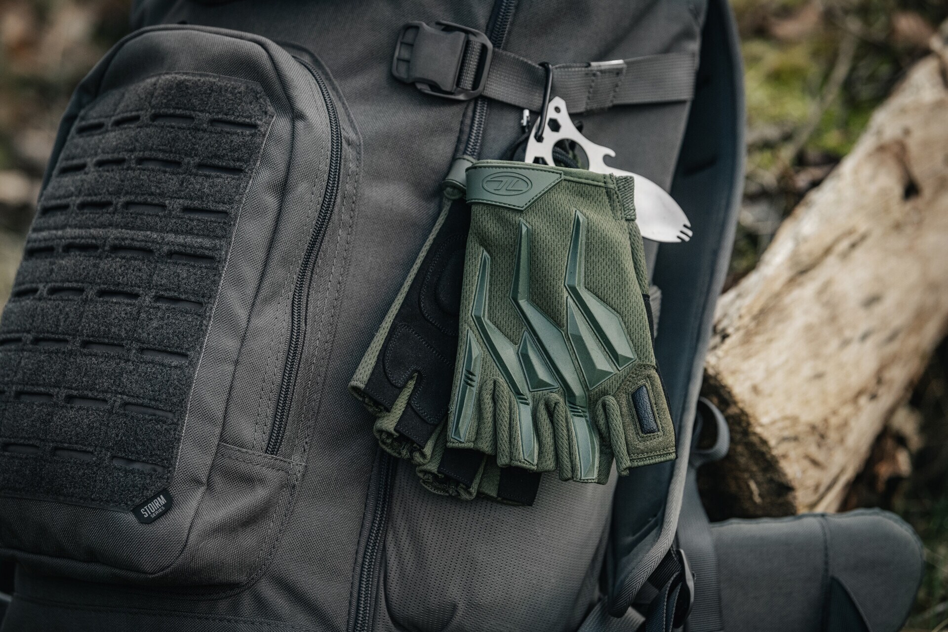 Rękawice taktyczne Highlander Forces Raptor Gloves Half Finger - Olive