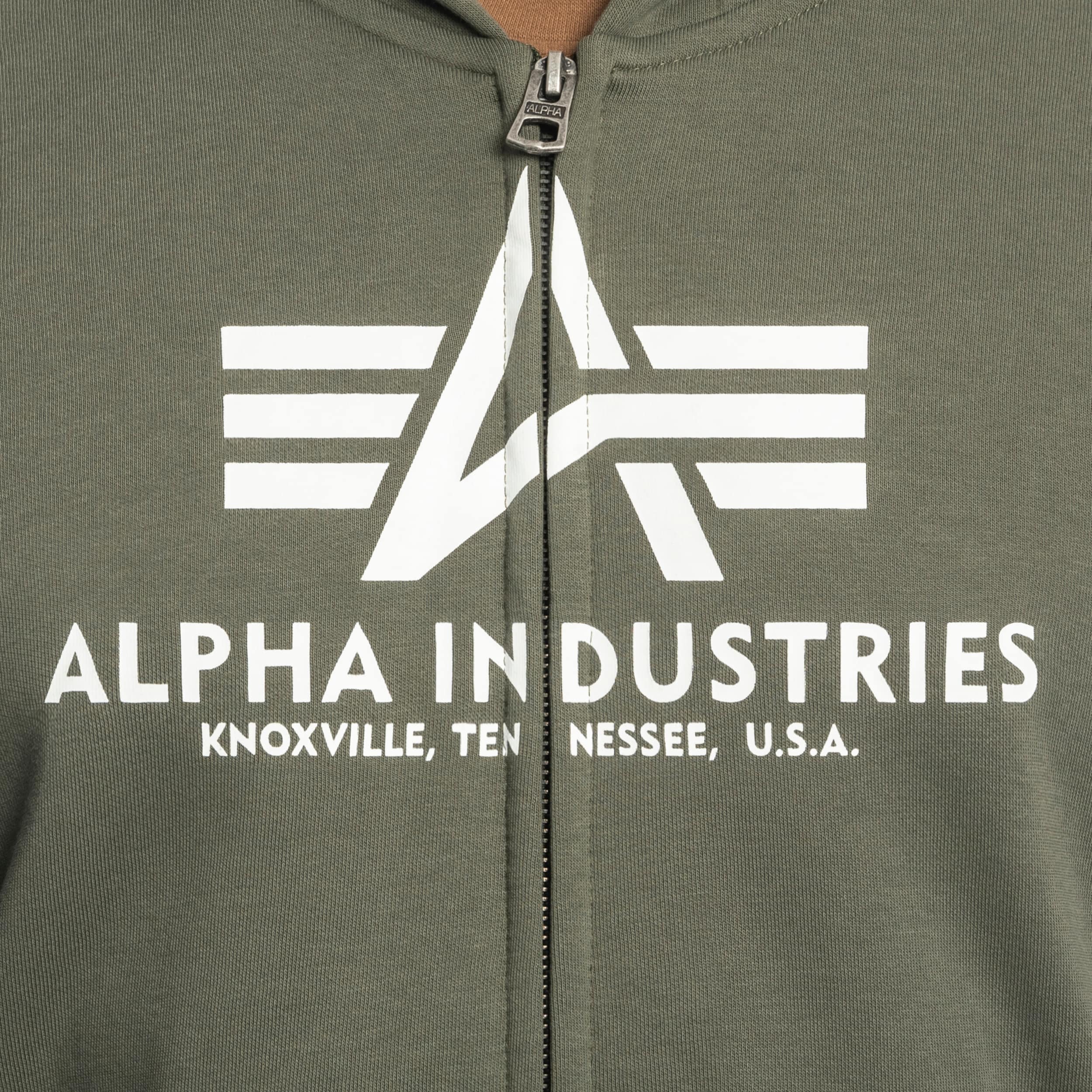 Кофта Alpha Industries Basic Zip Hoody - Dark Olive