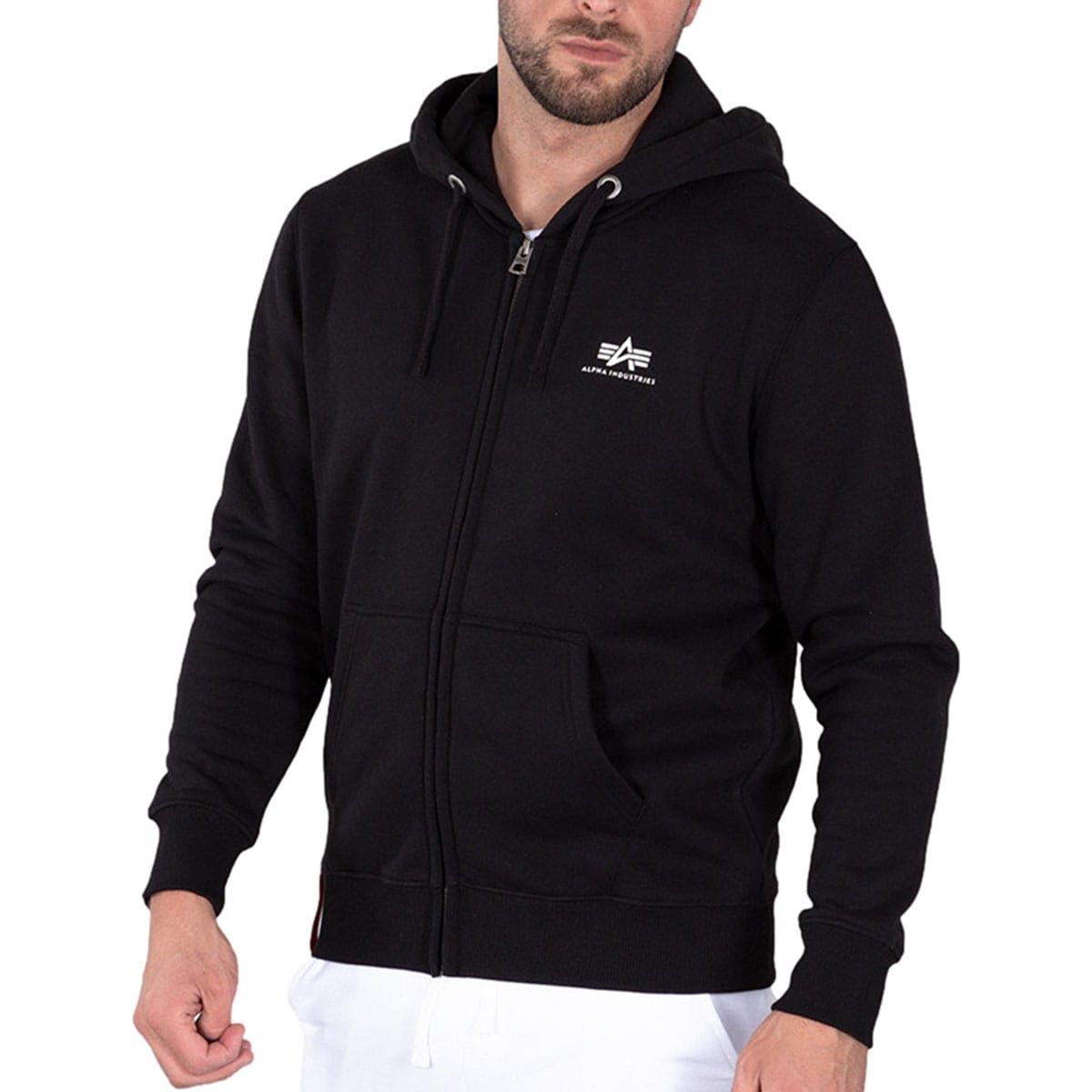 Alpha Industries Basic Zip Hoody Small Logo - Black