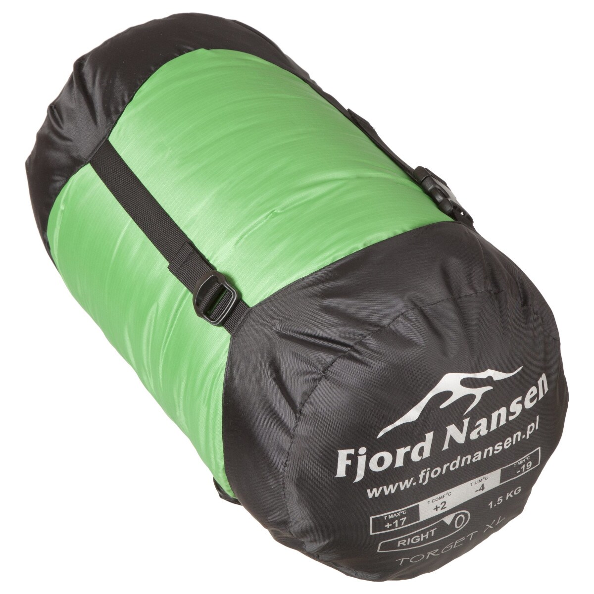 Śpiwór Fjord Nansen Torget XL Emerald 1500 g - prawy