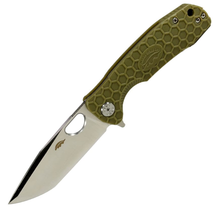 Nóż składany Honey Badger Tanto Flipper Medium - Green