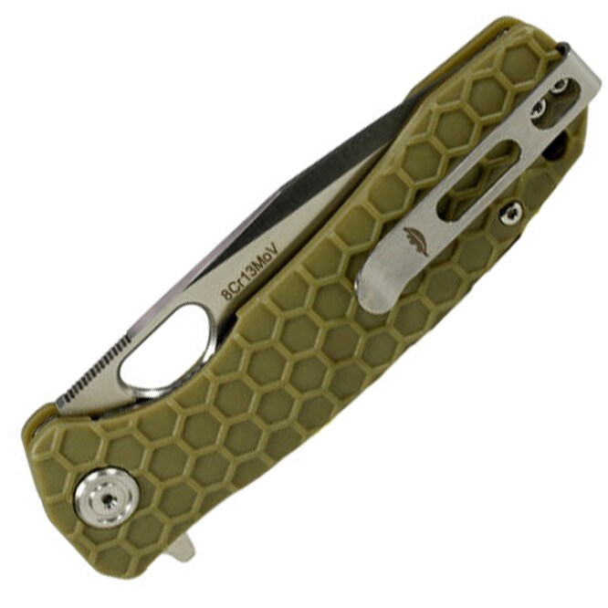 Nóż składany Honey Badger Tanto Flipper Medium - Green