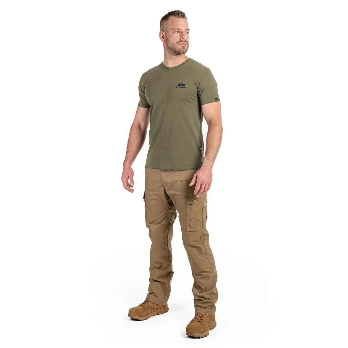 Koszulka T-shirt Alpha Industries Basic Small Logo - Olive