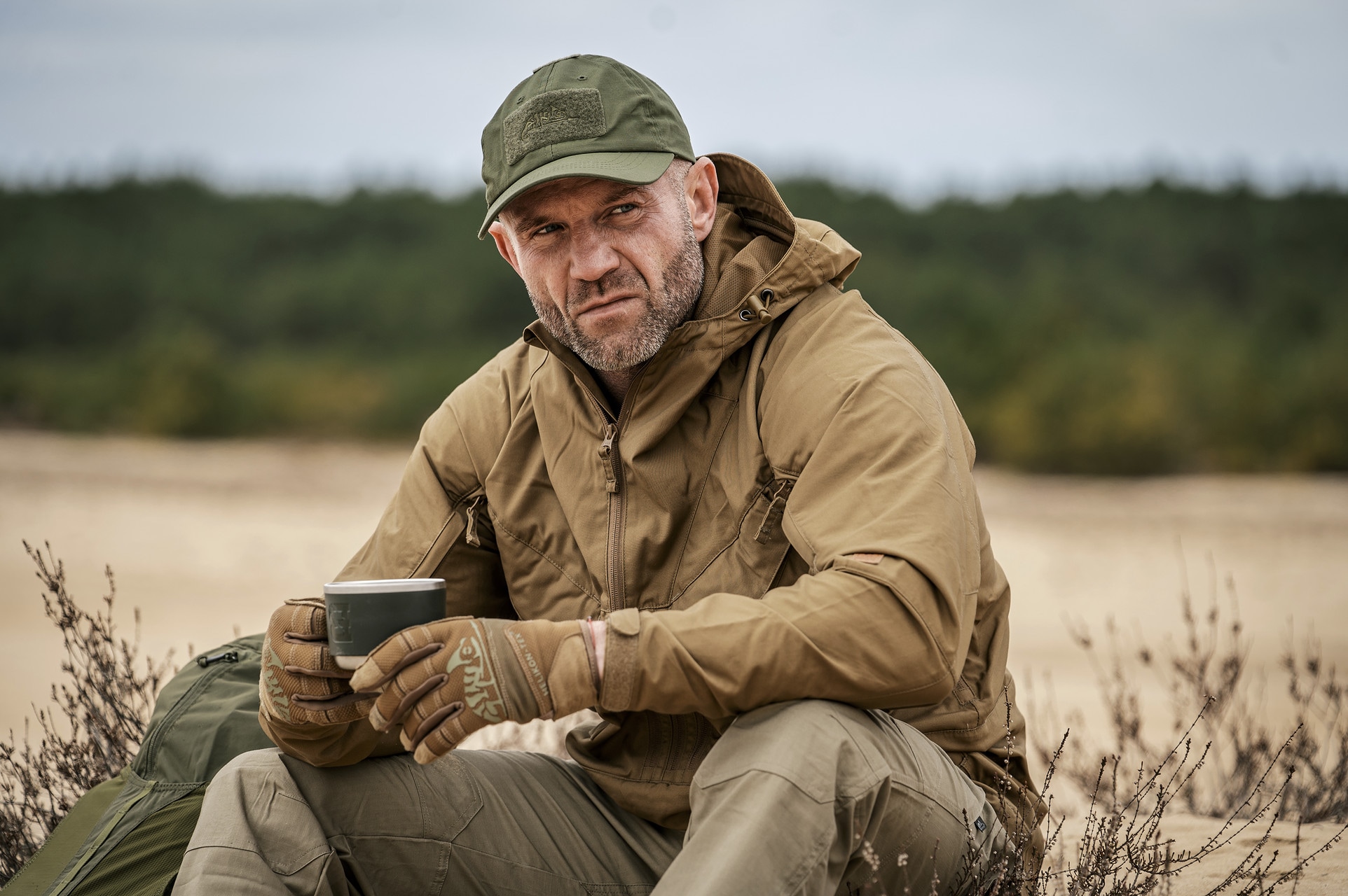 Czapka z daszkiem plus velcro Helikon-Tex PolyCotton Rip-Stop - Olive Green