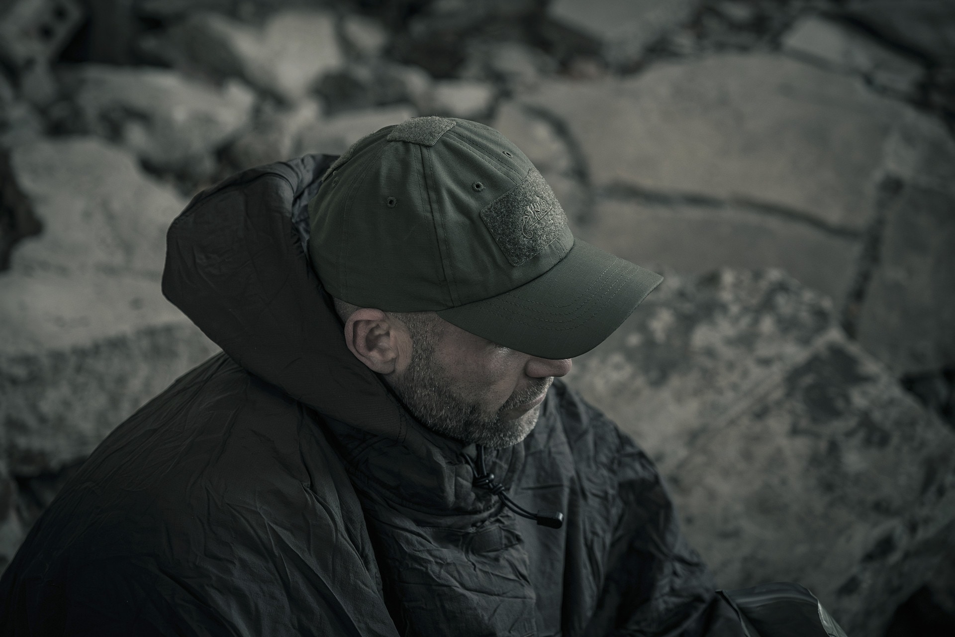 Czapka z daszkiem plus velcro Helikon-Tex PolyCotton Rip-Stop - Olive Green